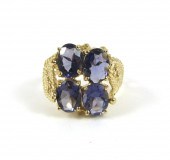 IOLITE AND FOURTEEN KARAT GOLD