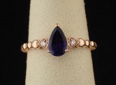 IOLITE, DIAMOND AND FOURTEEN K