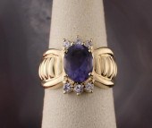 IOLITE, DIAMOND AND FOURTEEN K