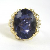 IOLITE, DIAMOND AND FOURTEEN K