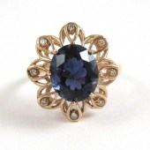 IOLITE, DIAMOND AND FOURTEEN K