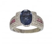 IOLITE DIAMOND & TOURMALINE FA