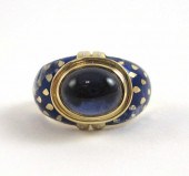 IOLITE, ENAMEL AND EIGHTEEN KA