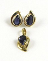IOLITE PENDANT & EARRING SETIO