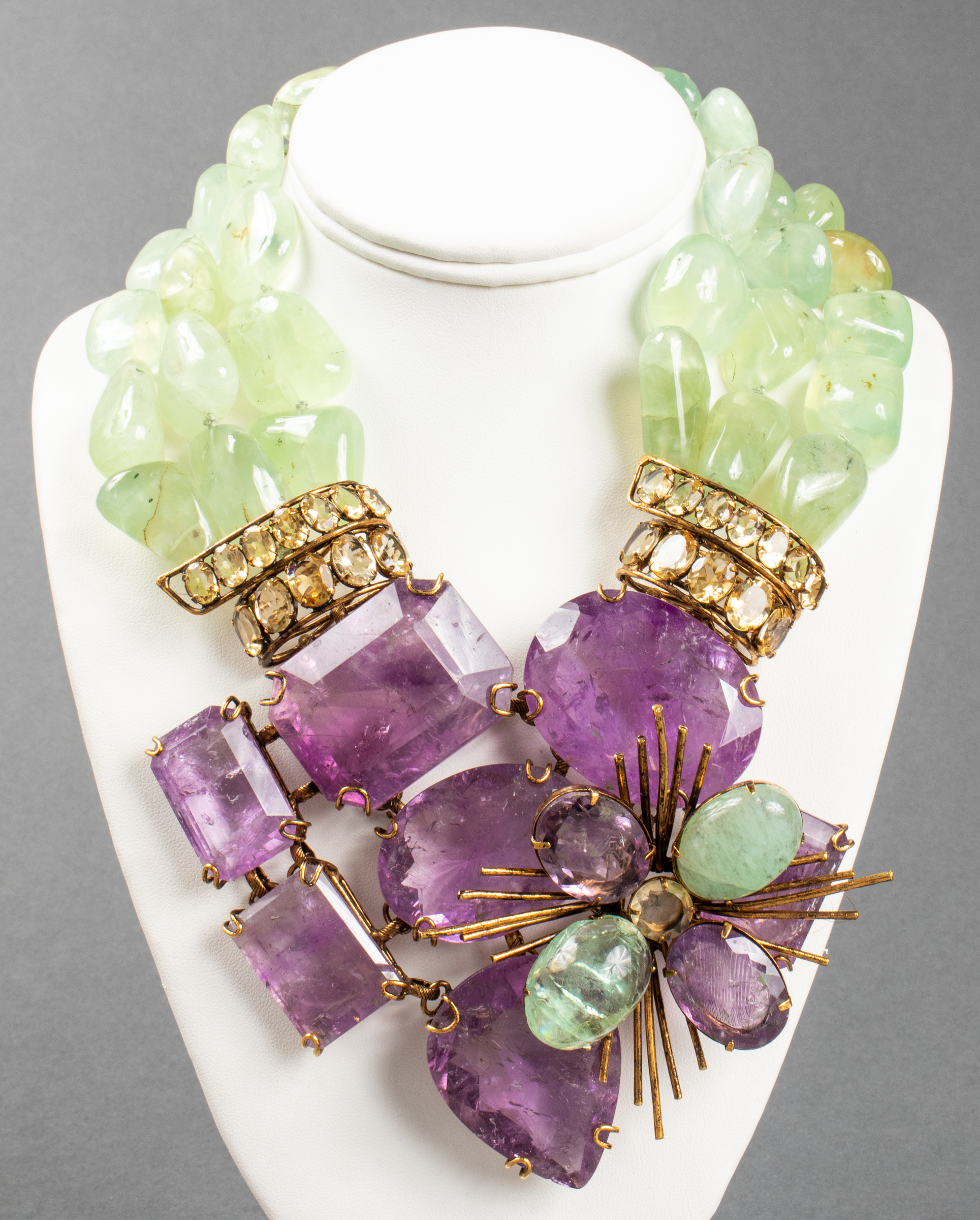 IRADJ MOINI AMETHYST, PREHNITE &