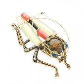 Iradj Moini Cockroach Brooch<b