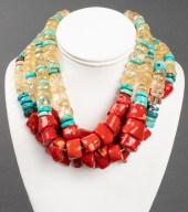 IRADJ MOINI TURQUOISE, CORAL &