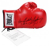IRAN BARKLEY SIGNED BOXING GLO