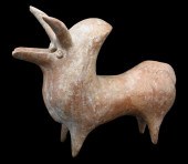 IRANIAN BURNISHED POTTERY BULL