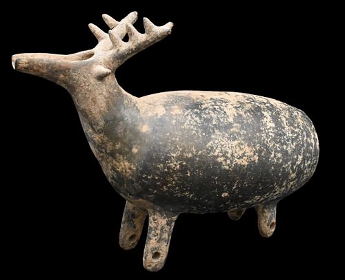 IRANIAN BURNISHED POTTERY FIGURAL