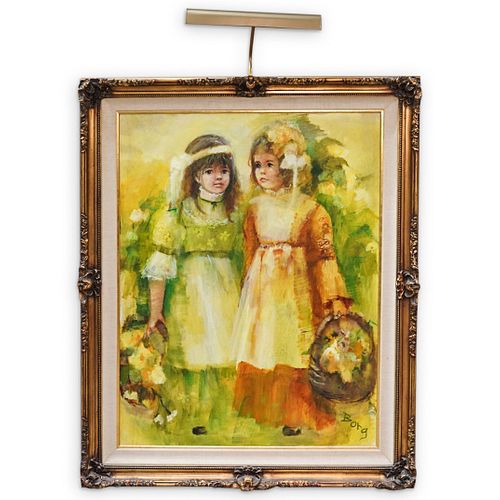 IRENE BORG OIL PAINTING ON