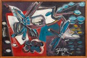 IRENE ZEVON ABSTRACT MODERN OI