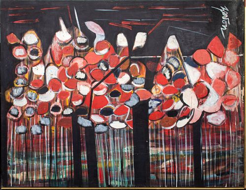 IRENE ZEVON MODERN ABSTRACT OIL