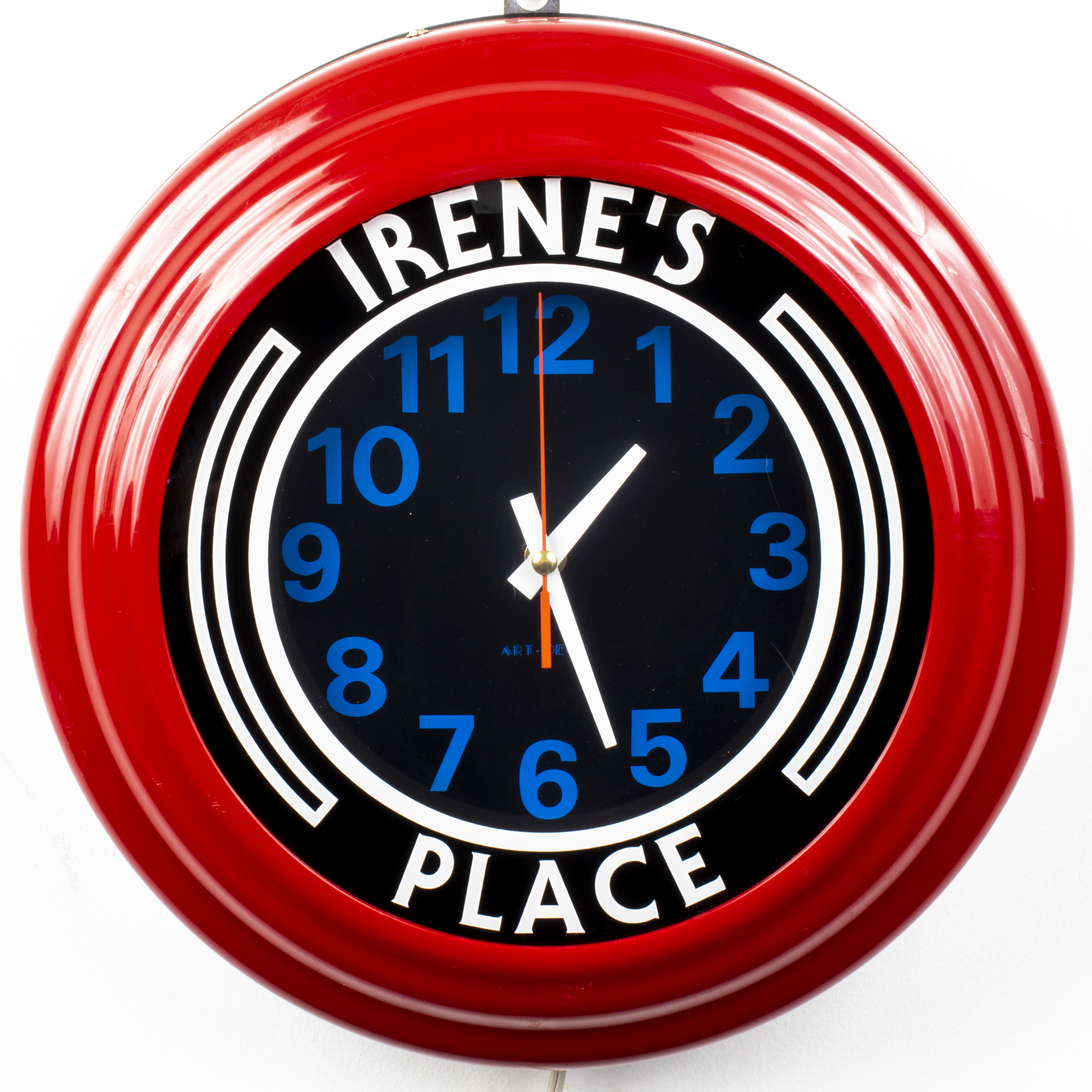 IRENE'S PLACE ROUND NEON WALL CLOCK