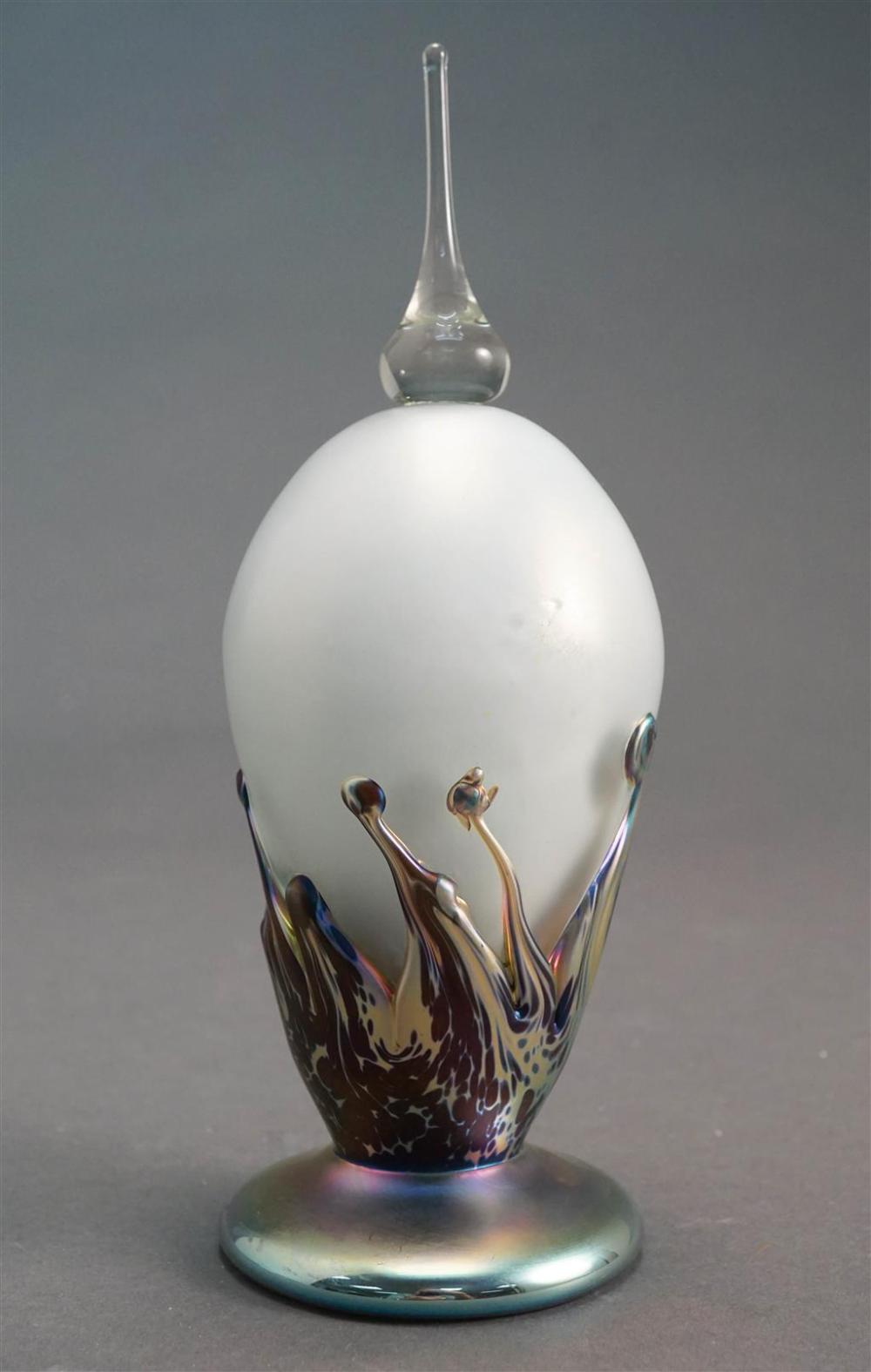 IRIDESCENT ART GLASS PERFUME, H: