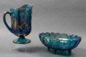 IRIDESCENT BLUE CARNIVAL GLASS