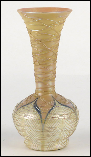 IRIDESCENT GLASS VASE. Comprised of