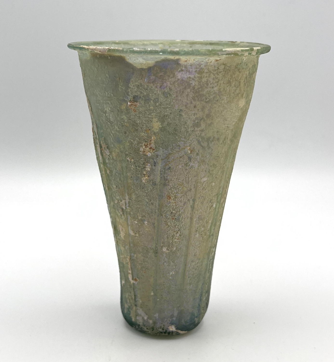 Iridescent ribbed vessel Ancient