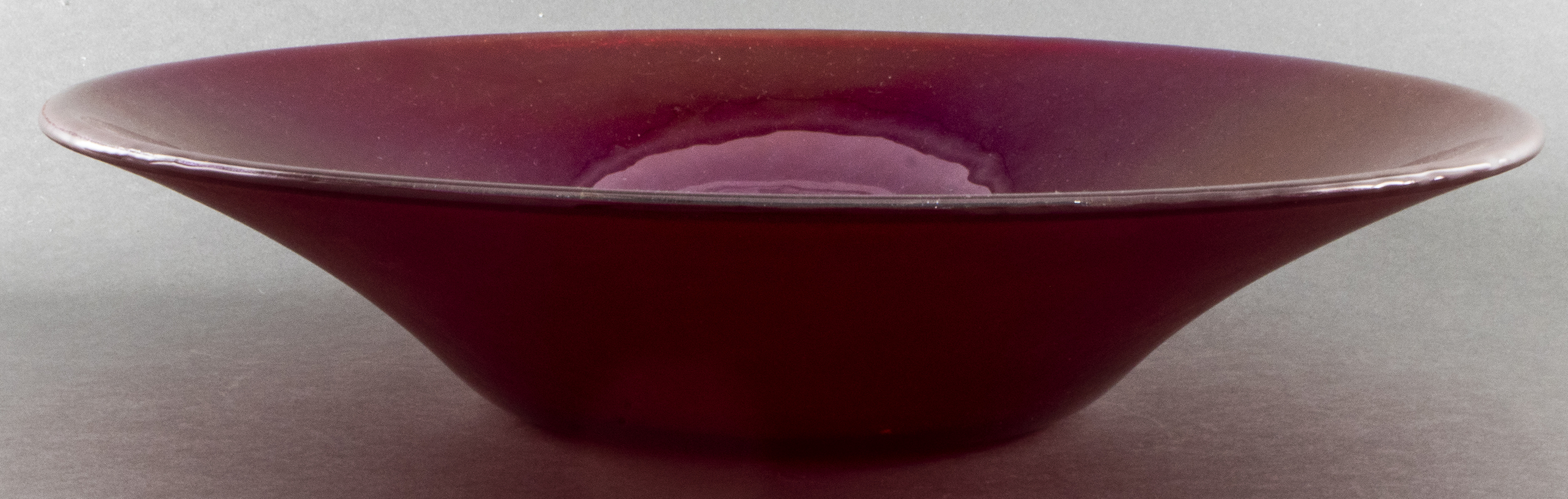 IRIDESCENT RUBY RED  ART GLASS BOWL
