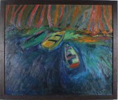 IRION SHIELDS OIL ON CANVASIRI