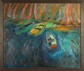 IRION SHIELDS OIL ON CANVASIRI