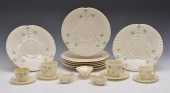IRISH BELLEEK HARP DINNER PLAT