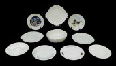 IRISH BELLEEK, NINE PLATES AND