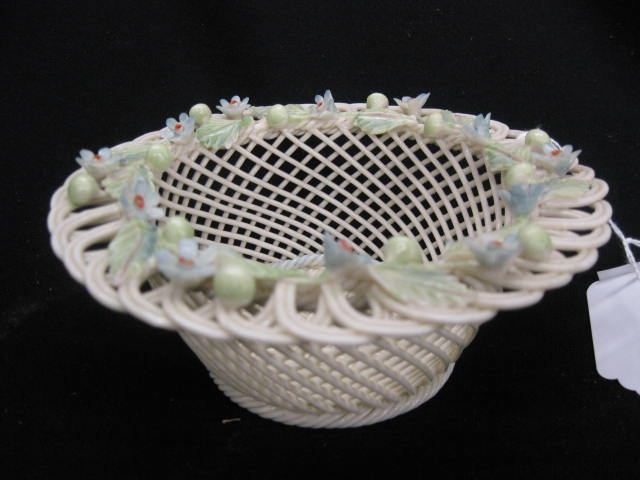 Irish Belleek Porcelain Basket
