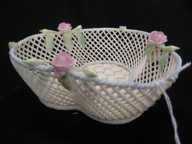 Irish Belleek Porcelain Basket
