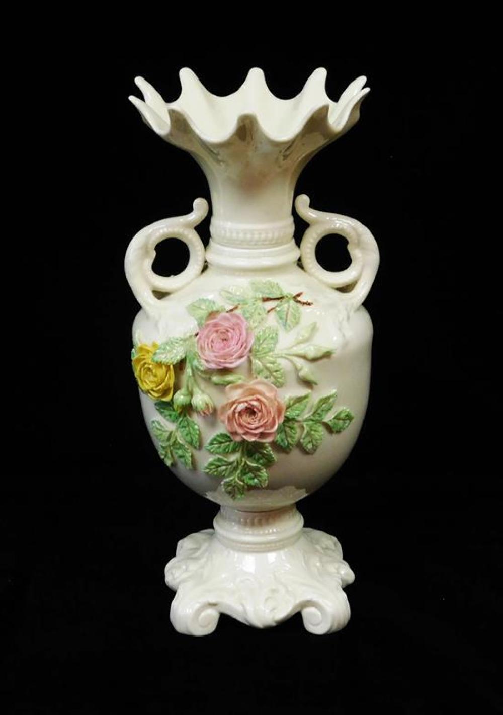 IRISH BELLEEK PREMIERE VASE,