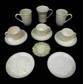 IRISH BELLEEK TEA WARE AND BAS