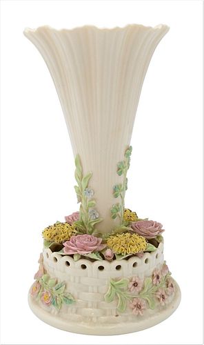 IRISH BELLEEK VASE, HAVING