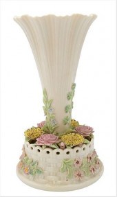 IRISH BELLEEK VASE, HAVING APP