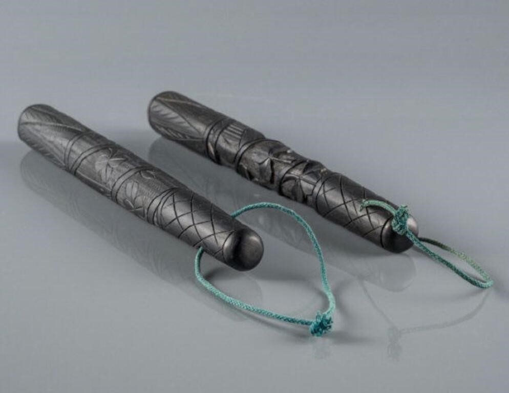 IRISH BILLY CLUBSA pair of early