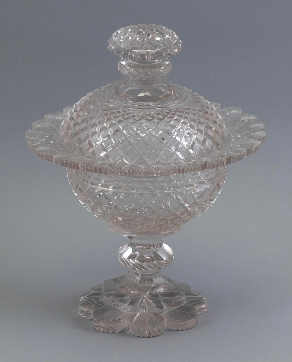 IRISH BRILLIANT CUT GLASS COVERED