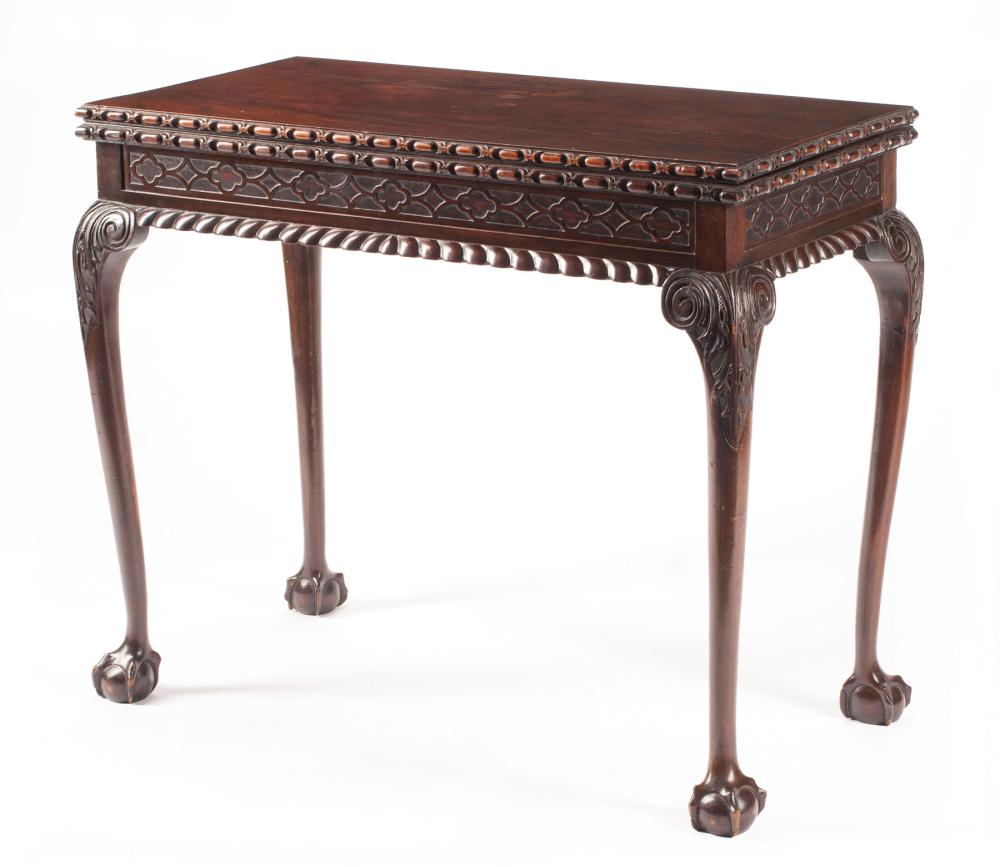 IRISH CARVED MAHOGANY GAMES