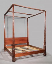 IRISH CARVED MAHOGANY TESTER B
