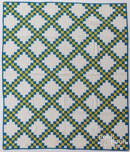 IRISH CHAIN PATCHWORK QUILT,