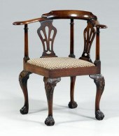 Irish Chippendale corner chair
