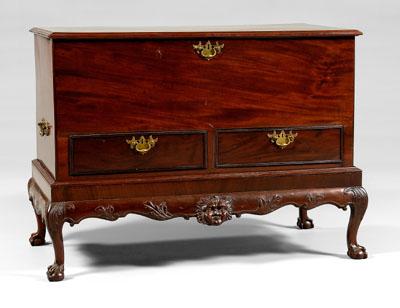 Irish Chippendale lift-top chest,