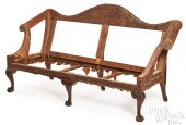 IRISH CHIPPENDALE MAHOGANY SOF