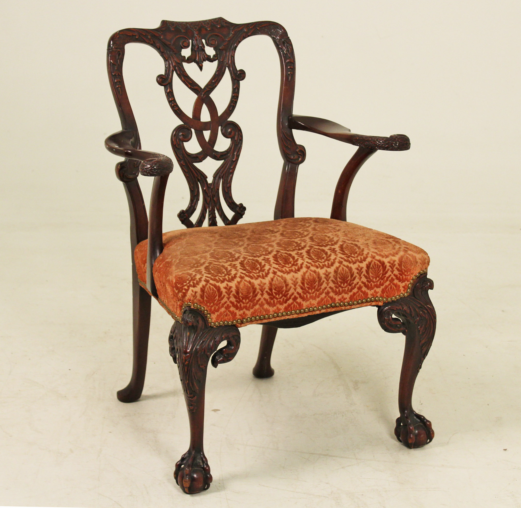 IRISH CHIPPENDALE STYLE MAHOGANY