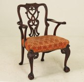 IRISH CHIPPENDALE STYLE MAHOGA