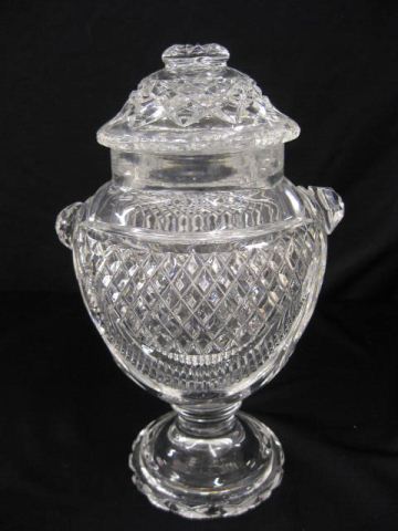 Irish Cut Crystal Covered Urn