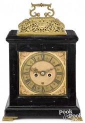 IRISH EBONIZED BRACKET CLOCK,
