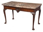 IRISH GEORGE II CARVED MAHOGAN