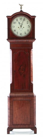 Irish mahogany tall case clock