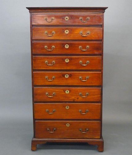 IRISH MAHOGANY TALL CHESTA 19th