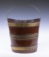 IRISH PEAT BUCKET 19th c. Oval
