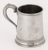 IRISH PEWTER PINT MUG, 19TH C.